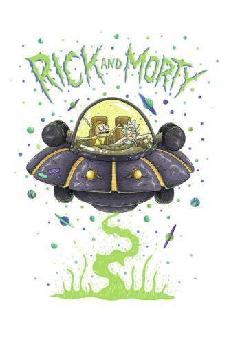 POSTERS Obraz na plátně Rick a Morty - Vesmírná loď