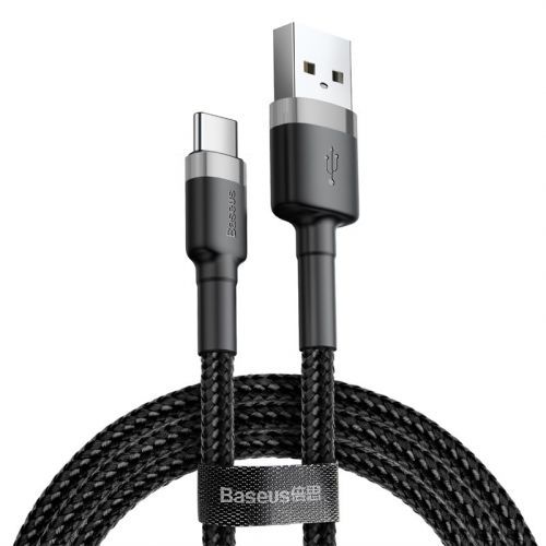 Datový kabel Baseus Cafule Cable USB pro Type-C 2A 2M, šedá/černá