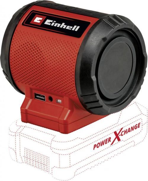 Bluetooth® reproduktor Einhell Power X-Change TC-SR 18 Li BT - Solo AUX, USB, červená