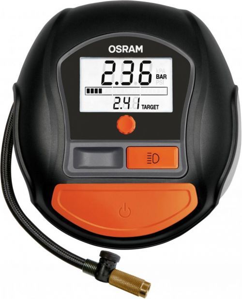 Kompresor Osram Auto OTI1000 digitální displej, ochrana proti přetížení, s pracovní lampou, kabelová šachta / uchycení kabelu