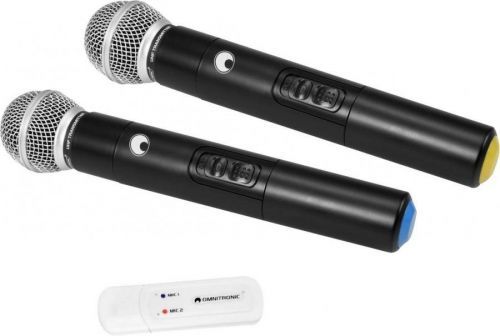 Sada bezdrátového mikrofonu Omnitronic UWM-2HH USB