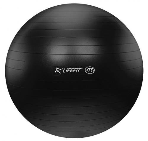 Ruly - Gymnastický míč LIFEFIT ANTI-BURST 75 cm, černý