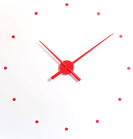 Designové nástěnné hodiny NOMON OJ červené 80cm 161795