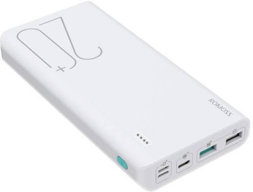 Powerbanka Romoss Sense 6 plus , Li-Ion akumulátor 20000 mAh, bílá