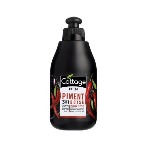 Cottage Shampoo-Shower Gel Wooded Pepper šampon a sprchový gel 3 v 1 chilli  250 ml