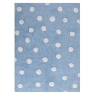 Modrý bavlněný ručně vyráběný koberec Lorena Canals Polka, 120 x 160 cm