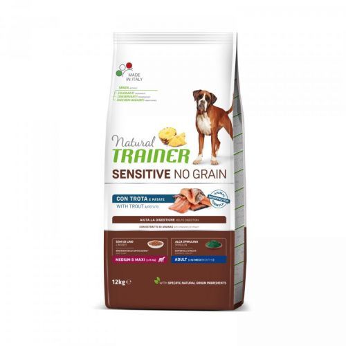 Trainer Natural Sensitive dog NO GRAIN M/M pstruh 12kg