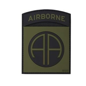 Nášivka 3D plastová AIRBORNE 82nd ZELENÁ