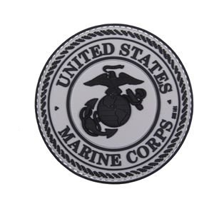 Nášivka 3D plastová UNITED STATES MARINE CORPS ŠEDÁ