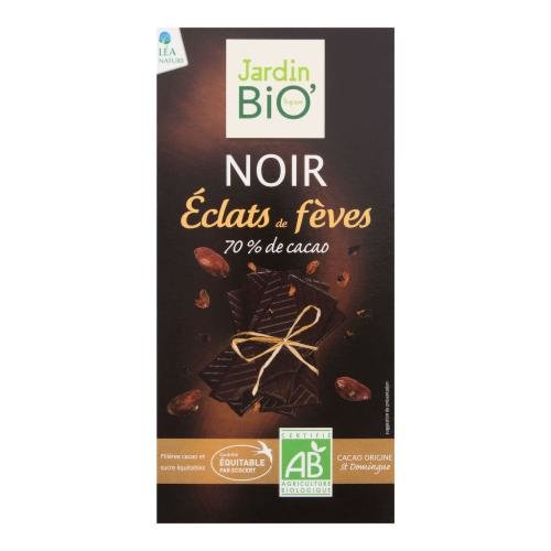 Čokoláda hořká s kousky kakaových bobů 100 g BIO   JARDIN BIO