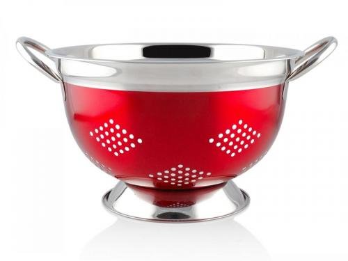 Banquet Cedník nerezový AVANZA 23,5cm, červený