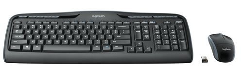 Logitech Wireless Combo MK330 - Klávesnice a sada myši - bezdrátový - 2.4 GHz - International NSEA - černá