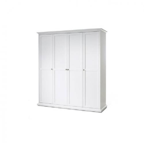 Tempo Kondela, s.r.o. Skříň, DTD fóliovaná / MDF lakovaná, bílá, PARIS