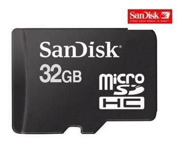 SanDisk 32 GB microSDHC , vč. adaptéru