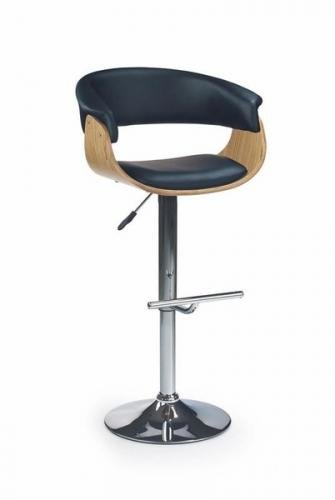 Halmar Barová židle H-45 světlý dub/černá