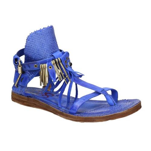 Sandály modré kožené