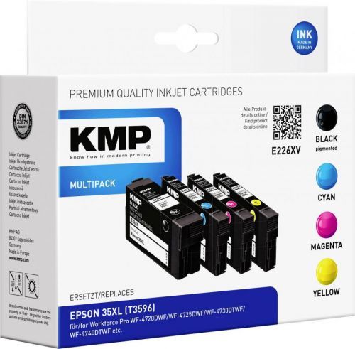 KMP Ink set náhradní Epson T359635XL kompatibilní kombinované balení černá, azurová, purpurová, žlutá E226XV 1638,4005