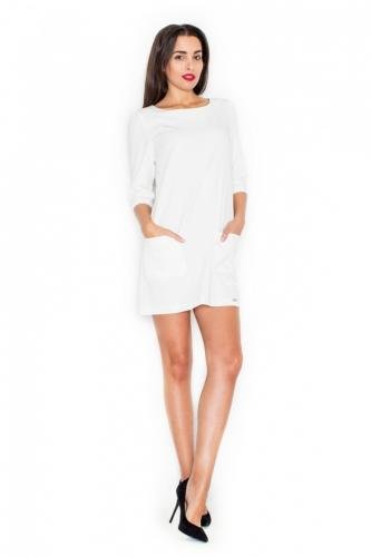 Dámské šaty K316 ecru - L - krémová