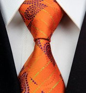Hedvábná kravata oranžová NT0318