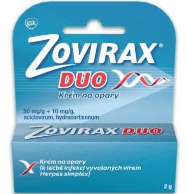 Zovirax Duo 50mg/g+10mg/g krém drm.crm. 1x2g
