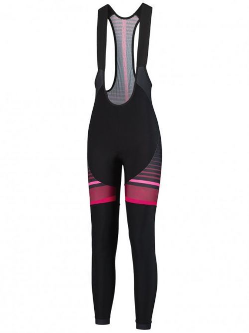 Exclusivní dámské cyklistické kalhoty Rogelli IMPRESS s gelovou cyklovýstelkou, černo-vínovo-růžové 2XL