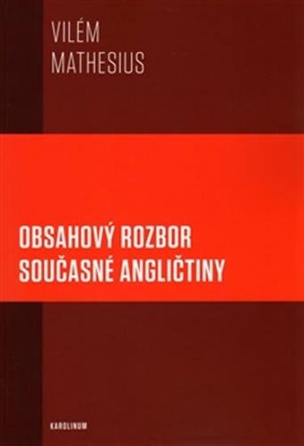 Mathesius Vilém Obsahový rozbor současné angličtiny