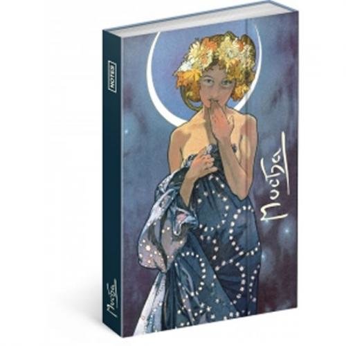 Notes - Alfons Mucha/Luna, linkovaný, 10,5 x 15,8 cm - neuveden
