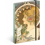 Notes - Alfons Mucha/Pero, nelinkovaný, 13 x 21 cm - neuveden