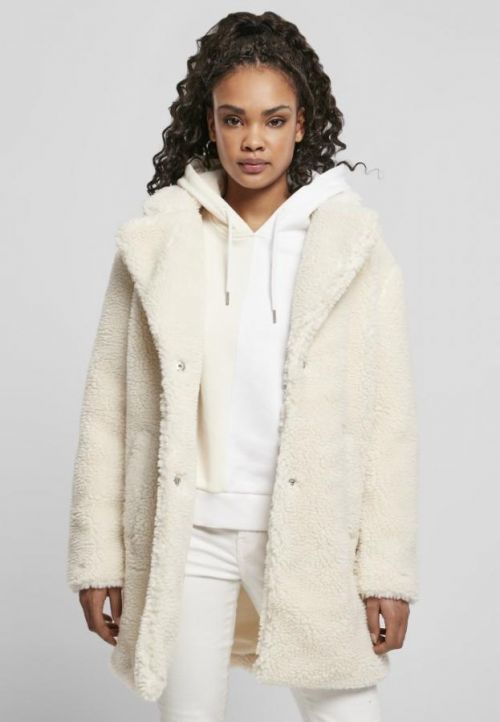 Ladies Oversized Sherpa Coat - whitesand 3XL