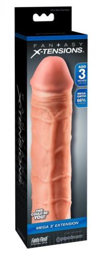 X-TENSION Mega 3 - lifelike penis cloak (22.8cm) - natural