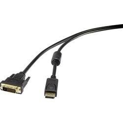 Kabel k/pro DisplayPort / DVI Renkforce [1x zástrčka DisplayPort - 1x DVI zástrčka 24+1pólová], 1.80 m, černá