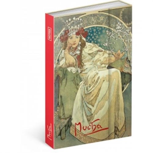 Notes - Alfons Mucha/Princezna, linkovaný, 10,5 x 15,8 cm - neuveden