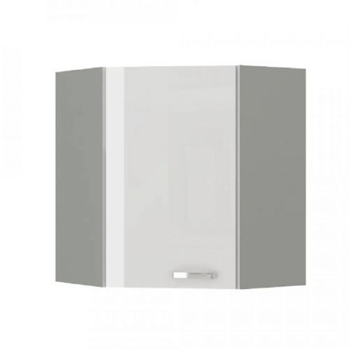 Horní skříňka rohová PRADO 60/60 N G-72 Tempo Kondela Bílá lesk