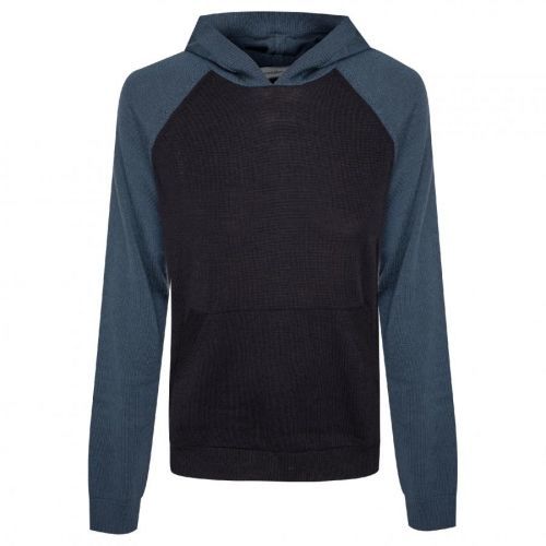 Dámský svetr ICEBREAKER Wmns Utility Explore Hooded Pullover Sweater, Midnight HTHR/Serene HTHR (vzorek) velikost: S