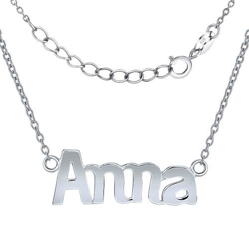 Stříbrný řetízek se jménem Anna - JJJC1809
