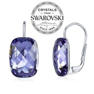 Silvego stříbrné náušnice se Swarovski® Crystals tanzanite - SILVEGOB31494T