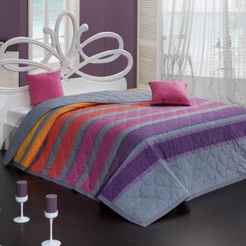 BedTex Přehoz na postel Susan fialový 220 x 240 cm