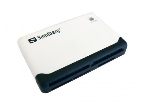 Sandberg multi čtečka paměťových karet, USB 2.0, bílo-černá