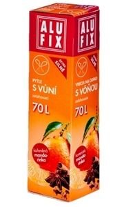 Alufix extra silné zatahovací pytle s vůní 70l - kořeněná mandarinka