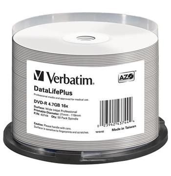 DVD-R Verbatim 4,7 GB 16x Profesional Printable 50-cake NON-ID