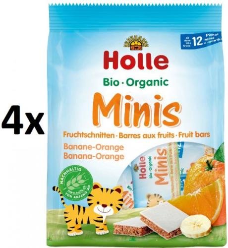 Holle Bio minis banánovo pomerančové 4x(8x12,5g)