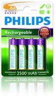 Philips AA 4ks 2500mAh Rechargeables (R6B4RTU25/10) - II. jakost