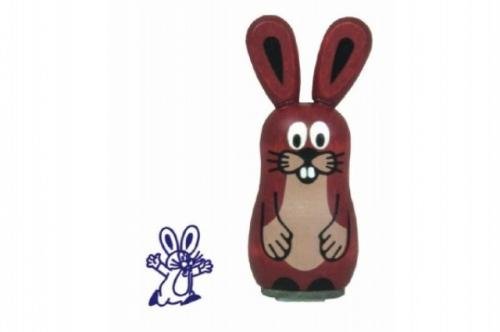 Razítko zajíc dřevo 5cm v sáčku Krtek