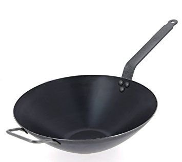 Pánev WOK s plochým dnem De Buyer 32 cm