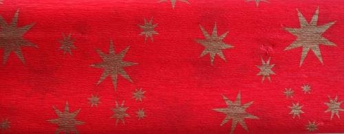 Koh-i-noor Krepový papír - hvězda červeno-zlatá - 9755/73 - 200 x 50 cm