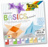 Folia 498/1515 - Origami papír Basics Intensiv 80 g/m2 - 15 x 15 cm, 50 archů
