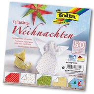 Folia 493/1010 - Origami papír Vánoce 80 g/m2 - 10 x 10 cm, 50 archů