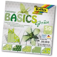 Folia - Max Bringmann Origami papír Basics 80 g/m2 - 15 x 15 cm, 50 archů - zelený
