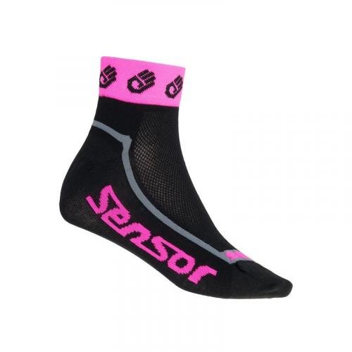 Ponožky Sensor Race Lite Ručičky - nízké, reflex růžová - velikost 3/5