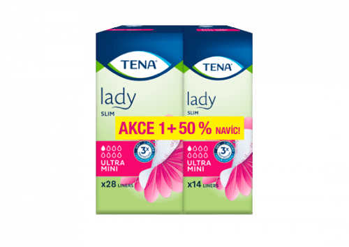 TENA Lady Slim Ultra Mini+50% inkontinenční vložky 42ks
